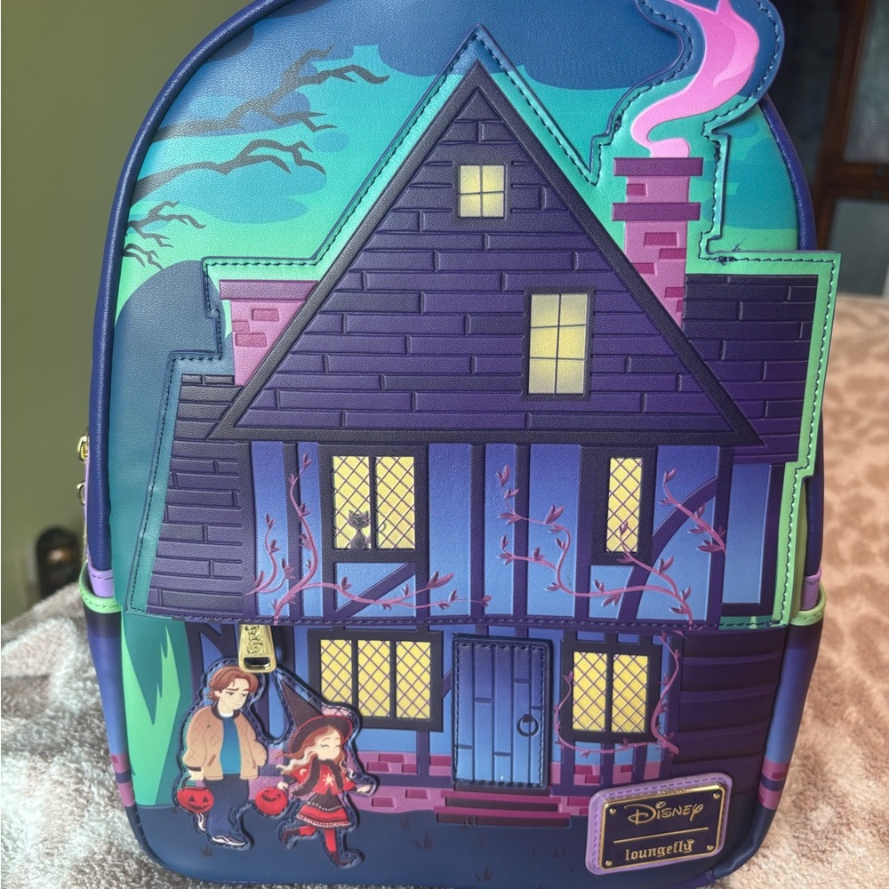 Loungefly Disney Haunted House Backpack - Blue and Purple